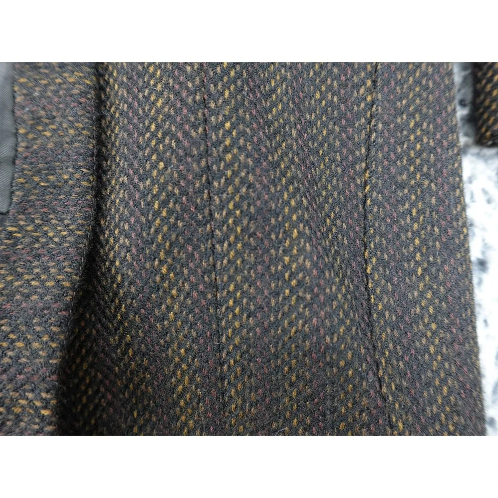 Hickey Freeman Blazer Mens 44 Brown Good Vintage‎ Striped 3 Button Patch Pockets